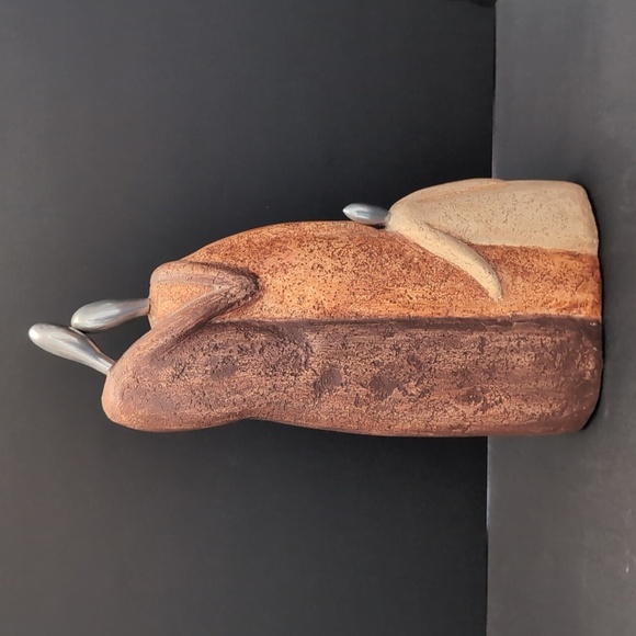 MCM Sculpture Of Posing Family With Silver Heads. - Picture 3 of 10